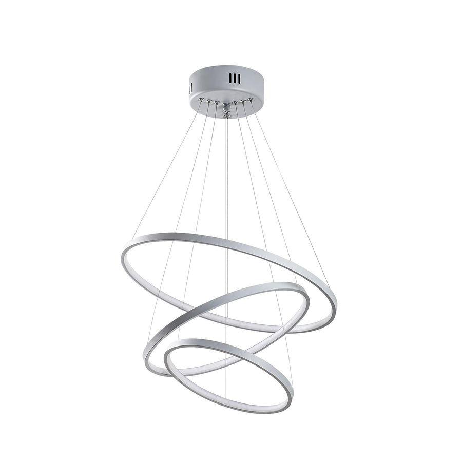 Spiralli LED Avize Metal 3 Halka - Gri
