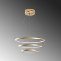 Spiralli LED Avize Metal 3 Halka - Altin