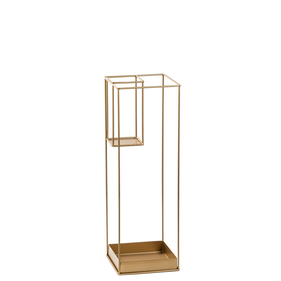 Kare Kafes Metal Semsiye Standı - Altin