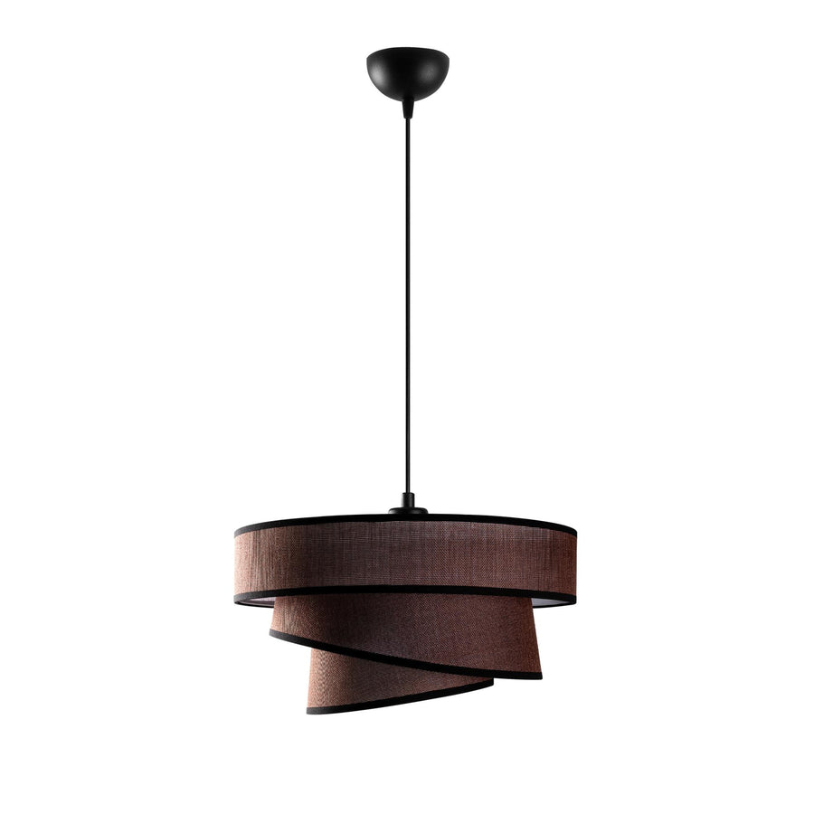 Spiral Kumaş Tekli Sarkıt - Kahve