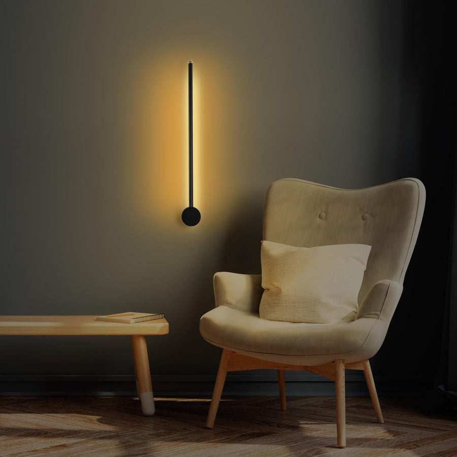 Modern LED Çubuk Aplik Metal - Siyah