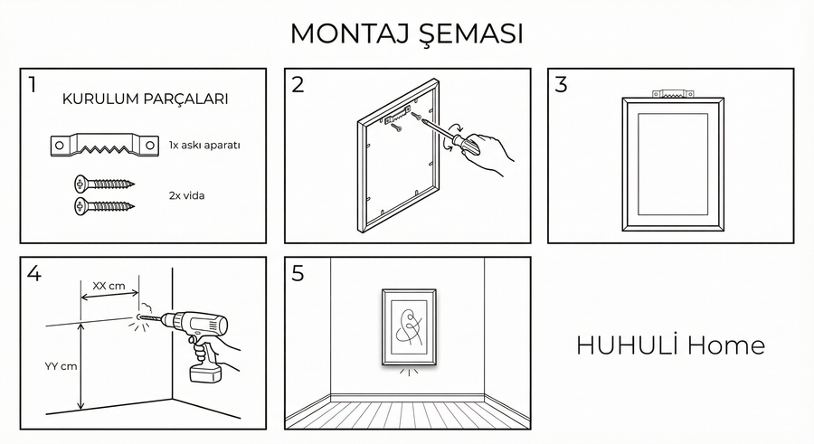 Doğal Ahşap Çerçeveli Retro Tablo - Leopar Desenli Hayvan Baskı | huhu2750