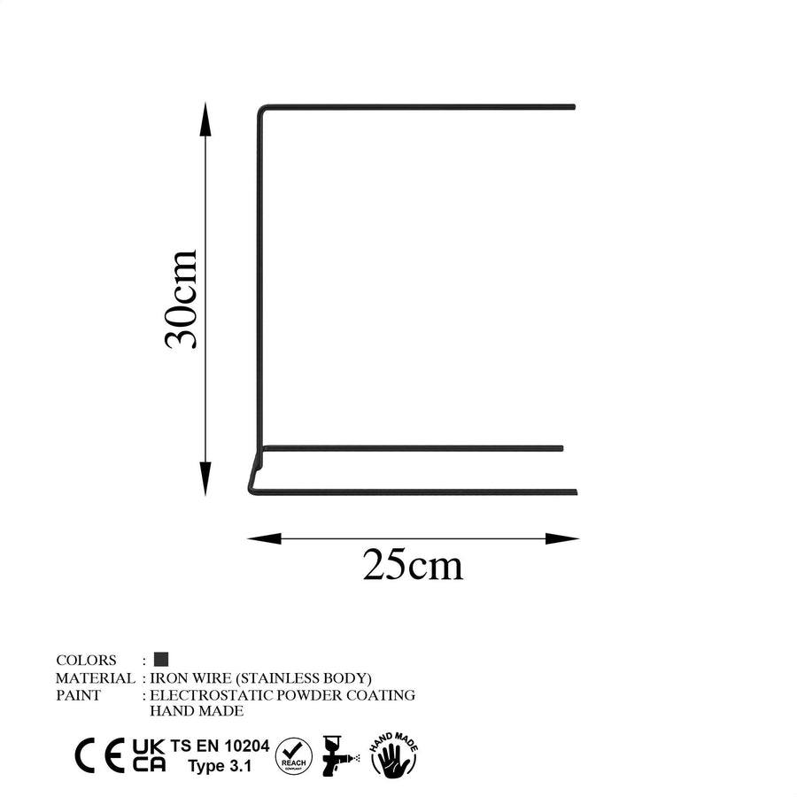 Minimal Metal Taki Standi - Siyah