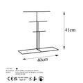 Uc Kademeli Metal Taki Standi - Siyah