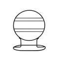 Oval Metal Taki Standi - Siyah