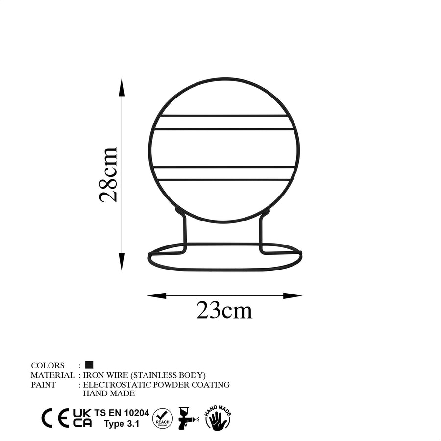 Oval Metal Taki Standi - Siyah