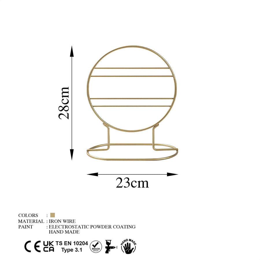Oval Metal Taki Standi - Altin