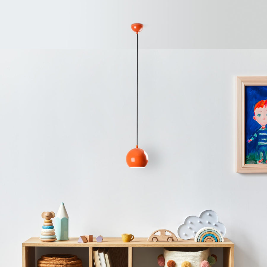 Küre Metal Sıvama Tekli Sarkıt - Turuncu