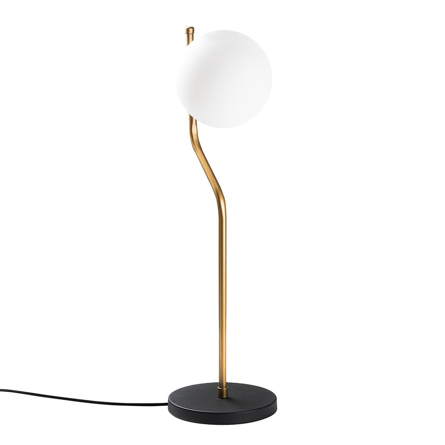 Küre Camlı Modern Masa Lambası - Altın