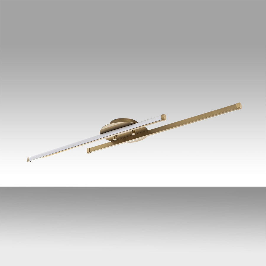 Çift Çubuk Modern LED Avize - Altın