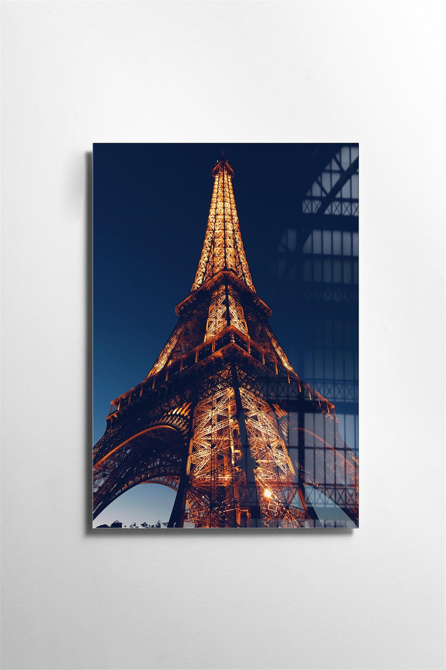 Eiffel Kulesi Fotograf Cam Tablo - Lacivert