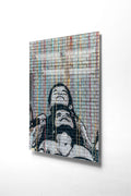 Graffiti Gulumseyen Cift Cam Tablo - Cok-Renkli