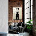 Banksy Opuslar Cam Tablo - Siyah