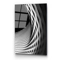 Mimari Spiral Modern Cam Tablo - Siyah