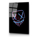 Maskeli Yuz Pop-Art Cam Tablo - Siyah