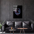 Maskeli Yuz Pop-Art Cam Tablo - Siyah