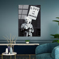 Einstein Love Is The Answer Cam Tablo - Siyah