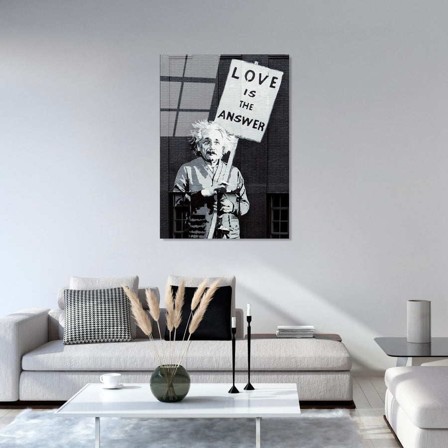 Einstein Love Is The Answer Cam Tablo - Siyah