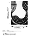 Mimari Gokdelen Modern Cam Tablo - Siyah