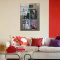 Pop-Art İkon Kolaj Cam Tablo - Cok-Renkli