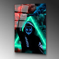 Maskeli Hoodie Figur Cam Tablo - Siyah