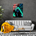 Maskeli Hoodie Figur Cam Tablo - Siyah