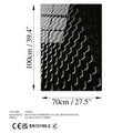 Geometrik Bina Cephesi Cam Tablo - Siyah