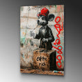 Fare Graffiti Streetart Cam Tablo - Siyah