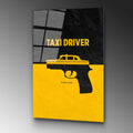 Taxi Driver Film Afiş Cam Tablo - Sari