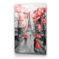 Paris Eyfel Romantik Cam Tablo - Gri