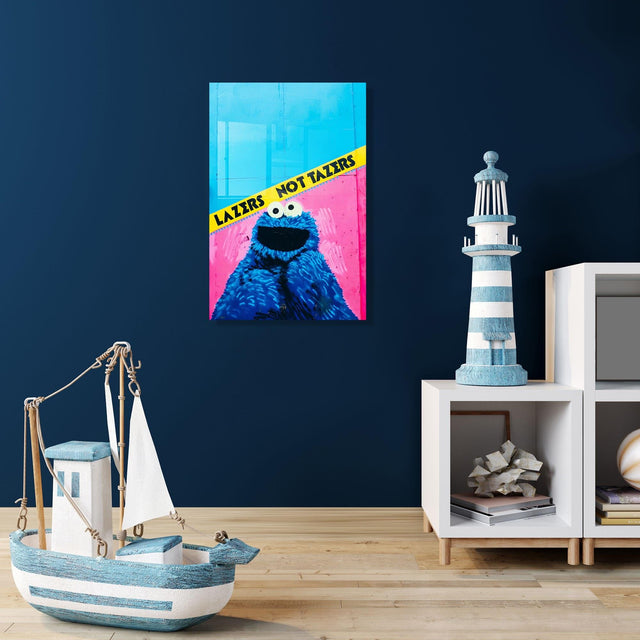 Cookie Monster Pop Art Cam Tablo - Mavi