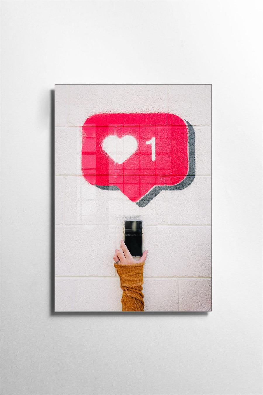 Sosyal Medya Like Pop Art Cam Tablo - Pembe