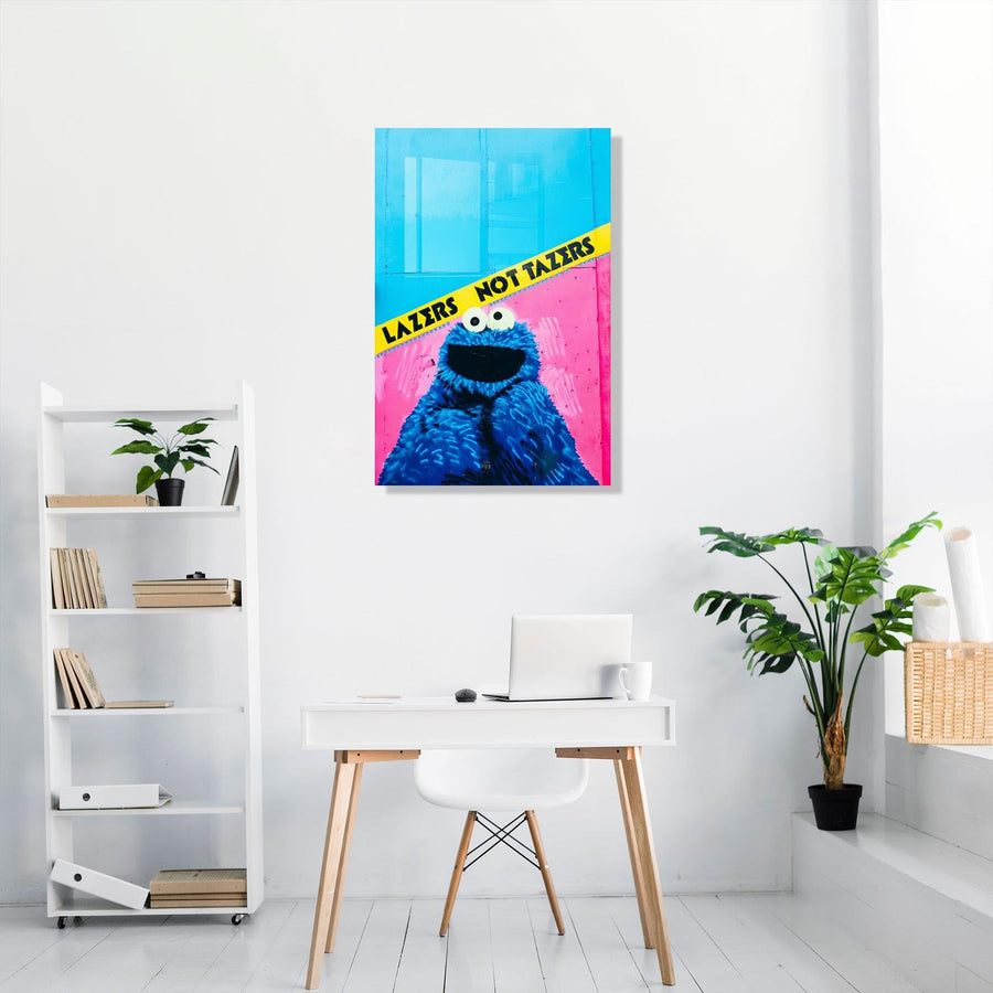 Cookie Monster Pop Art Cam Tablo - Mavi