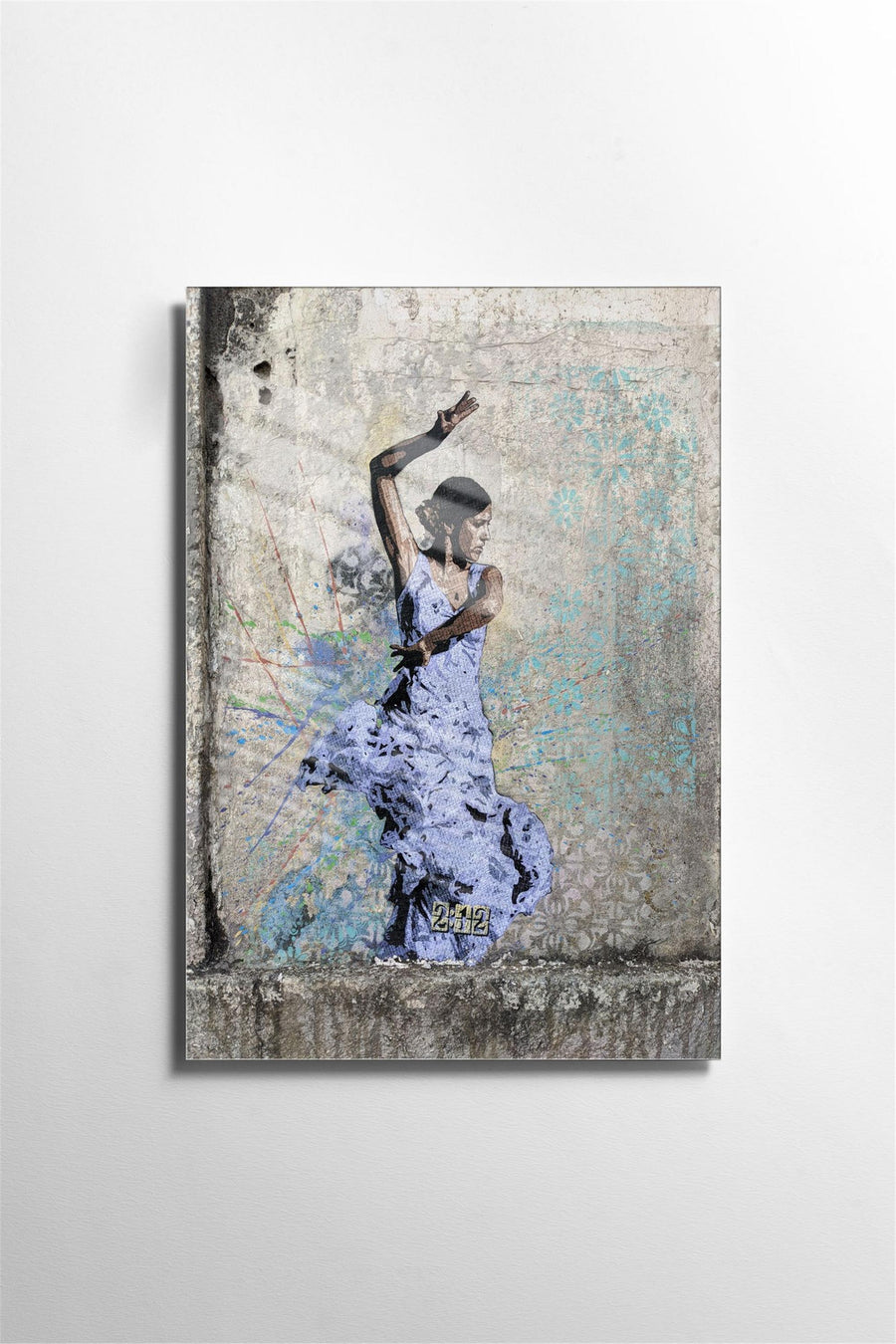 Flamenko Dansci Street Art Cam Tablo - Gri