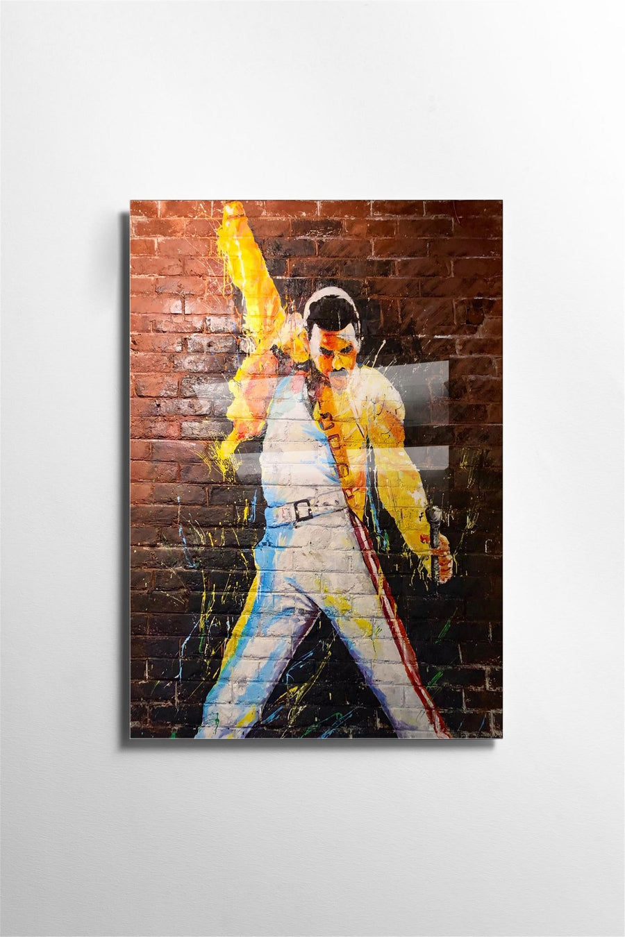 Freddie Mercury Pop Art Cam Tablo - Cok Renkli