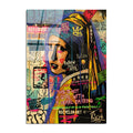 Graffiti Kucuk Gelin Pop Art Cam Tablo - Cok-Renkli