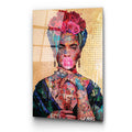 Frida Kahlo Graffiti Pop Art Cam Tablo - Altin