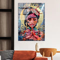 Geisha Dua Graffiti Cam Tablo - Cok-Renkli