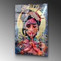 Geisha Dua Graffiti Cam Tablo - Cok-Renkli