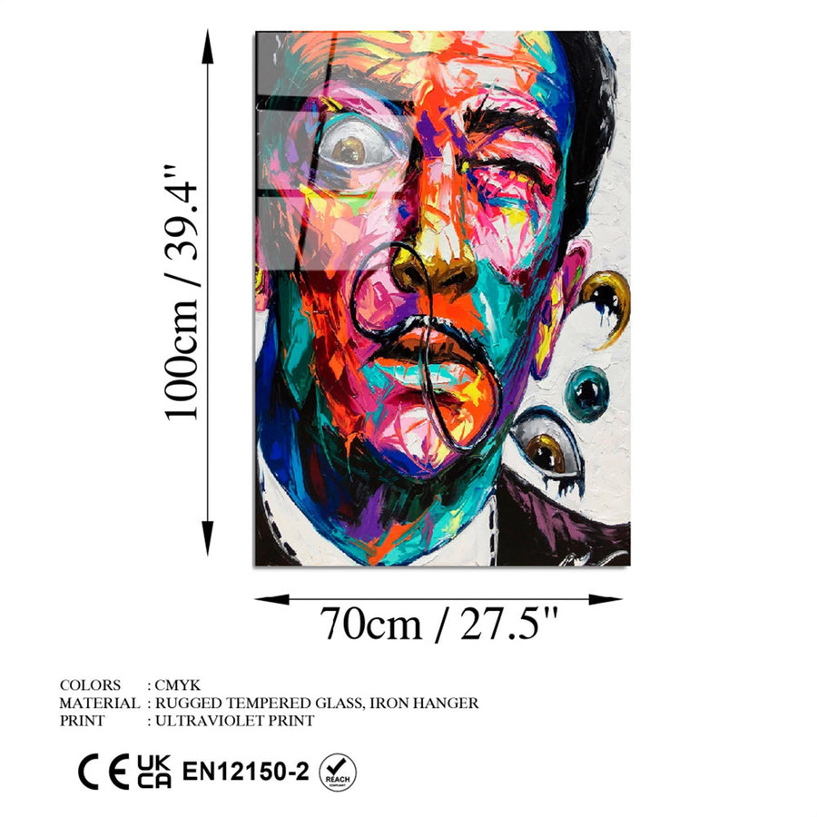 Salvador Dali Pop-Art Cam Tablo - Cok-Renkli