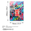 Just Be Nice Graffiti Cam Tablo - Cok-Renkli