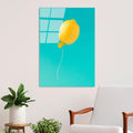 Limon Balon Cam Tablo - Sari