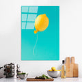 Limon Balon Cam Tablo - Sari