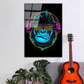 Gorilla Pop Art Cam Tablo - Siyah