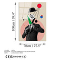 Surreal Kolaj Adam Cam Tablo - Krem