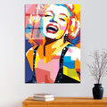 Marilyn Monroe Geometrik Cam Tablo - Cok Renkli