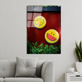 Smiley Yuz Pop Art Cam Tablo - Kirmizi