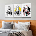 Mona Lisa Modern Set Cam Tablo - Beyaz