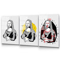 Mona Lisa Modern Set Cam Tablo - Beyaz