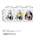 Mona Lisa Modern Set Cam Tablo - Beyaz